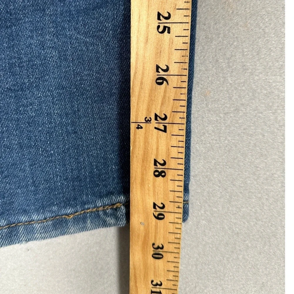 Levis 505 Jeans Men 36X29 Blue Regular Fit Straight Leg Stretch Denim Distressed